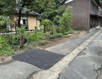 通路をアスファルト舗装いたします